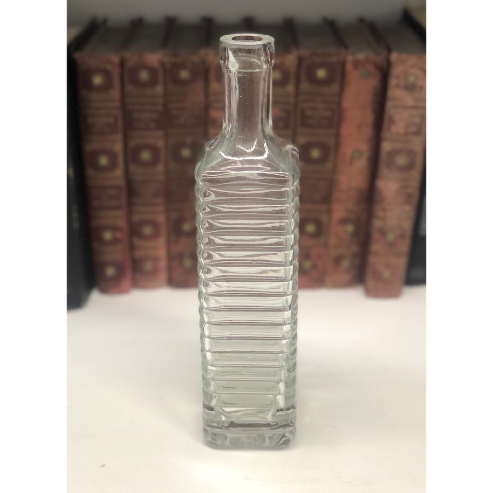 VINTAGE Square Ribbed Bottle/Vase - Picture 2 of 6